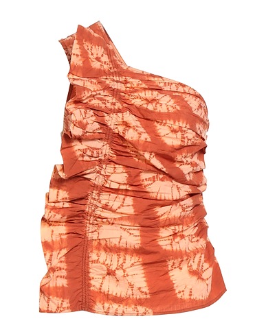 ULLA JOHNSON Top Cuoio 100% Cotone