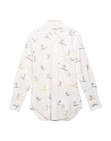 THOM BROWNE Camicia fantasia Bianco 80% Cotone, 20% Viscosa