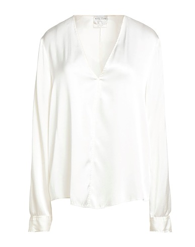 FORTE_FORTE Top White 96% Silk, 4% Elastane