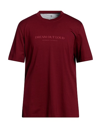 BRUNELLO CUCINELLI T-shirt Bordeaux 100% Cotone