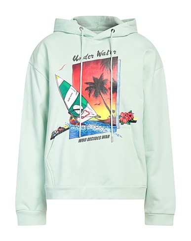 WHO DECIDES WAR Felpa Verde chiaro 100% Cotone