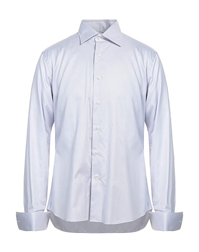 GHIRARDELLI Solid color shirt Light grey 100% Cotton