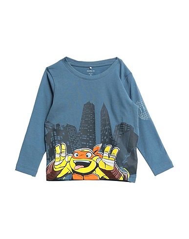 NAME IT® T-shirt Bleu-gris 95% Coton, 5% Élasthanne