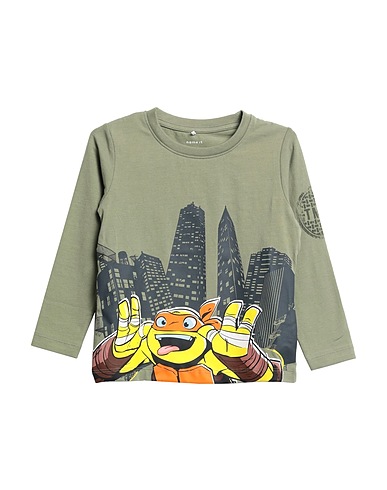 NAME IT® T-shirt Sage green 95% Cotton, 5% Elastane