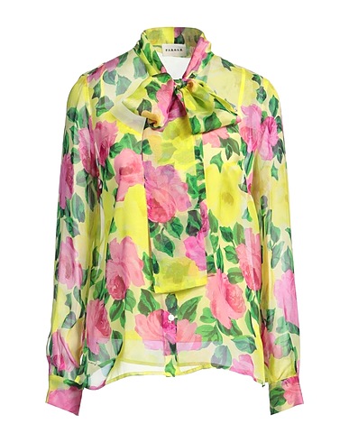 P.A.R.O.S.H. Floral shirts & blouses Yellow 100% Silk