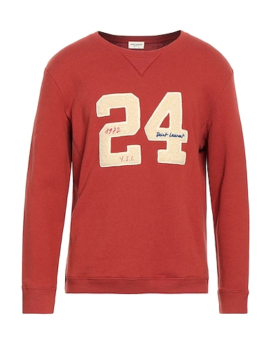 SAINT LAURENT Sweatshirt Brick 100% Cotton, Polyester