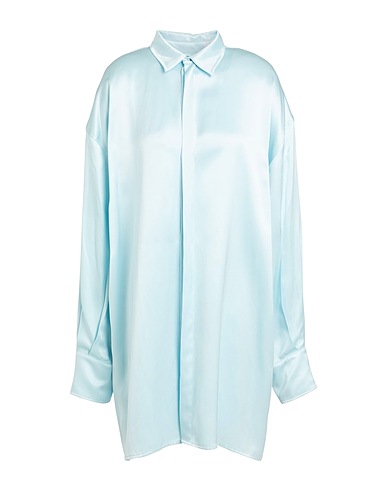 SA SU PHI Solid colour shirts & blouses Sky blue 57% Silk, 43% Viscose