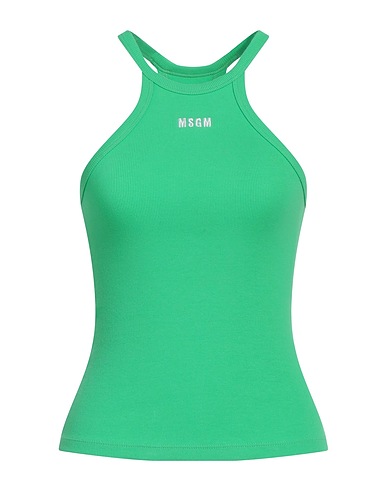 MSGM Top Green 95% Cotton, 5% Elastane