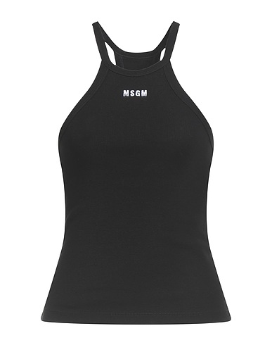 MSGM Top Black 95% Cotton, 5% Elastane