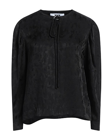 MSGM Top Nero 53% Acetato, 47% Viscosa