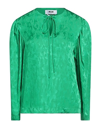 MSGM Top Green 53% Acetate, 47% Viscose
