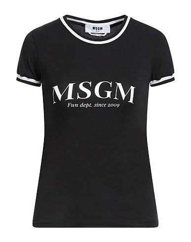 MSGM T-shirt NERO 90% Cotton, 10% Elastane, Polyamide