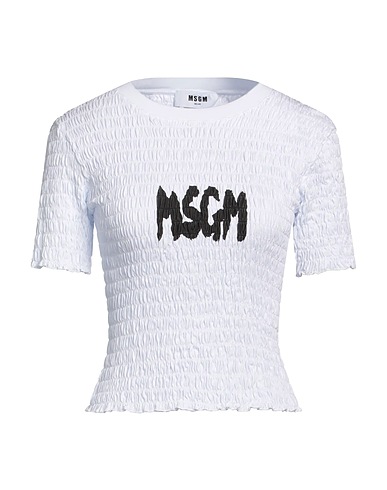 MSGM Crop top Off white 100% Cotton