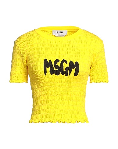 MSGM Crop top Yellow 100% Cotton