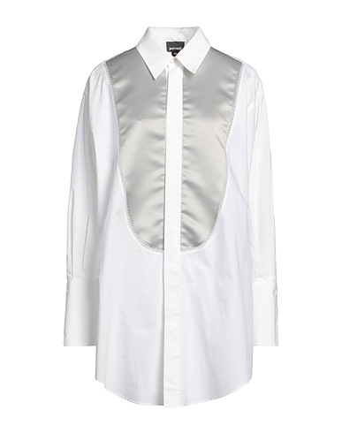 JUST CAVALLI Patterned shirts & blouses White 100% Cotton, Polystyrene