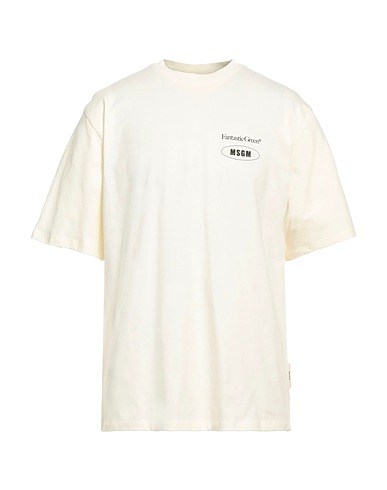 MSGM T-shirt Cream 100% Cotton