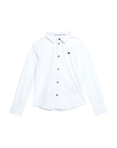 EMPORIO ARMANI Solid colour shirt 97% Cotton, 3% Elastane