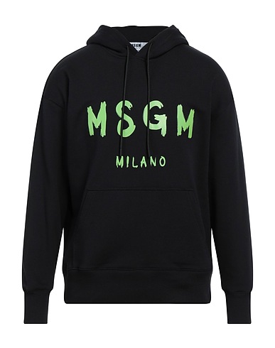 MSGM Hooded sweatshirt Black 100% Cotton