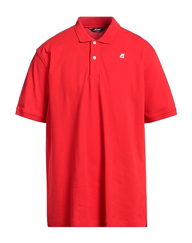 K-WAY Polo Rosso 95% Cotone, 5% Elastan