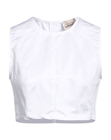 SEMICOUTURE Top White 64% Cotton, 36% Linen