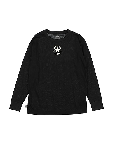 CONVERSE T-Shirt SUSTAINABLE CORE L/S TEE
 Schwarz 100% Recyceltes Polyester