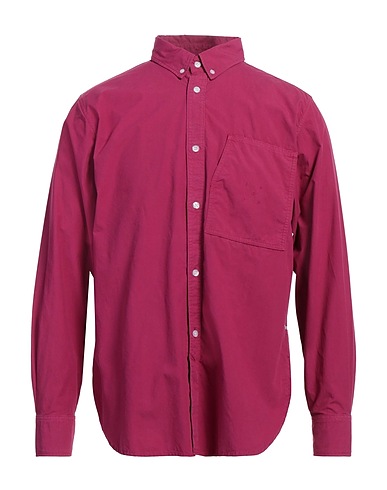 POP TRADING COMPANY Camicia tinta unita Malva 100% Cotone