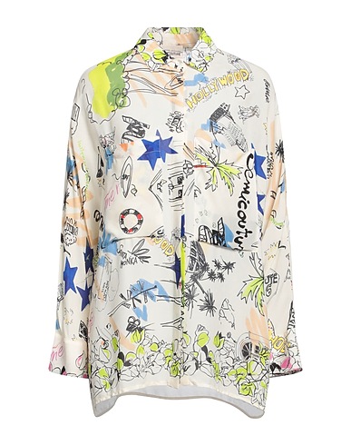 SEMICOUTURE Patterned shirts & blouses Ivory 100% Viscose