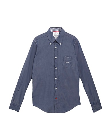 ERA Milano Solid colour shirt Navy blue 100% Cotton