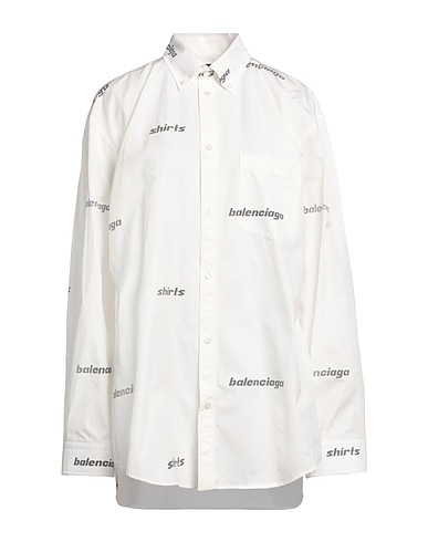 BALENCIAGA Patterned shirts & blouses White 100% Cotton