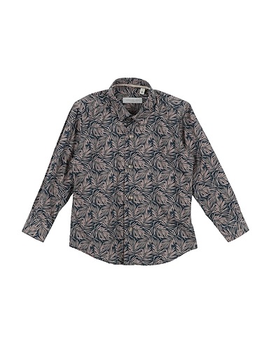 ALESSANDRO LAMURA Patterned shirt Khaki 100% Cotton