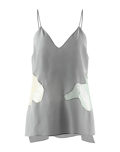 GAUCHERE. Camisole Grigio 100% Seta, Poliammide, Viscosa