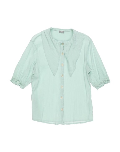 IL GUFO Solid colour shirts & blouses Light green 100% Cotton