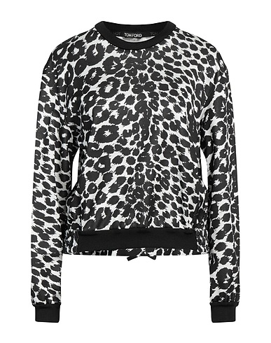 TOM FORD Sweatshirt Black 100% Viscose, Silk, Polyamide, Calfskin