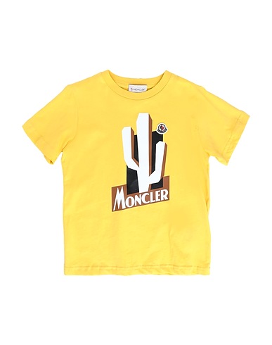 MONCLER T-shirt Giallo ocra 100% Cotone