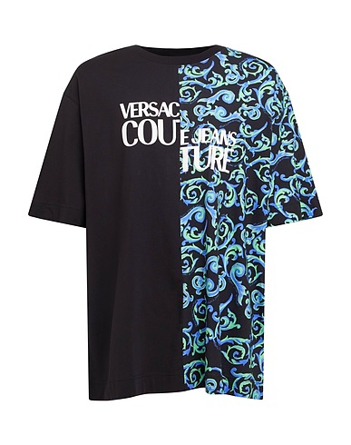 VERSACE JEANS COUTURE T-shirt Verde 100% Cotone