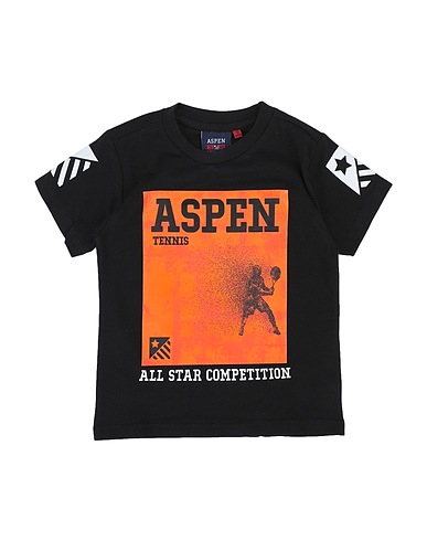 ASPEN POLO CLUB T-Shirt Schwarz 95% Baumwolle, 5% Elastan