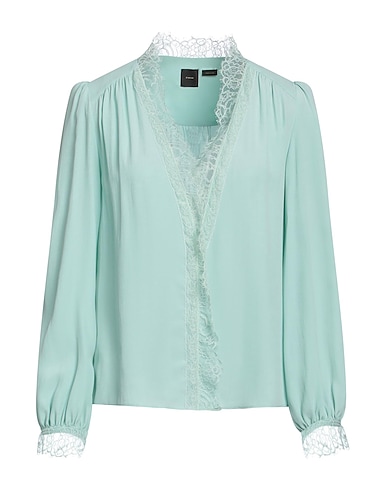 PINKO Top Light green 70% Acetate, 30% Silk, Polyamide