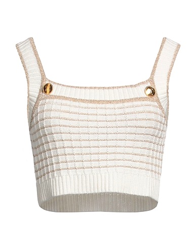 SIMONA CORSELLINI Top Cream 35% Cotton, 30% Viscose, 30% Acrylic, 5% Metallic fiber
