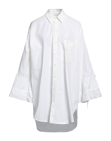 PALM ANGELS Solid color shirts & blouses Off white 100% Cotton