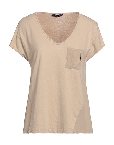 HIGH T-shirt Sabbia 70% Cotone, 30% Lino, Rayon