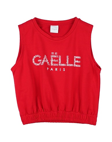GAëLLE Paris Tank top Red 95% Cotton, 5% Elastane