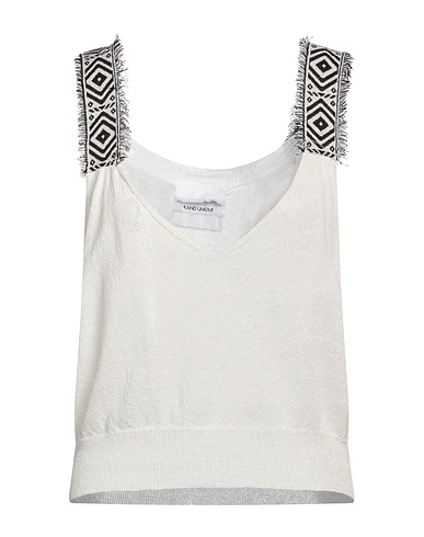 BRAND UNIQUE Top Ivory 62% Acrylic, 20% Linen, 18% Polyamide