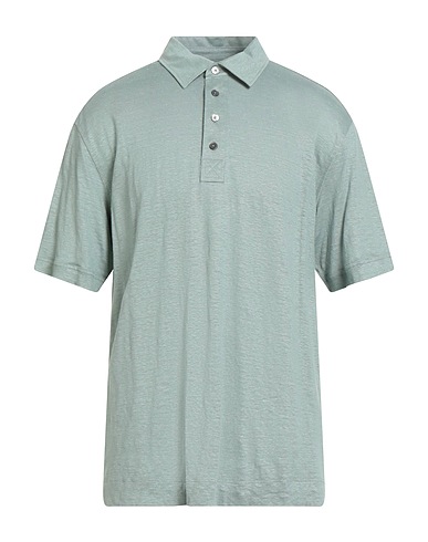 ZEGNA Poloshirt Salbeigrün 100% Leinen