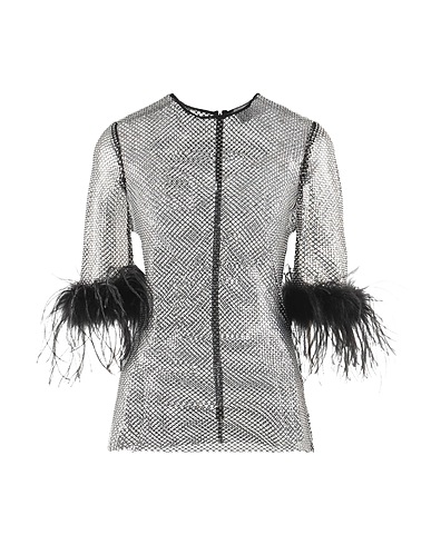 GIUSEPPE DI MORABITO Top Black 100% Polyamide, Elastane