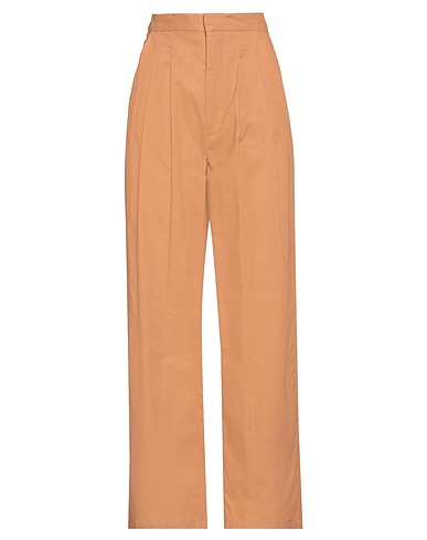 WEILI ZHENG Casual pants Camel 100% Linen