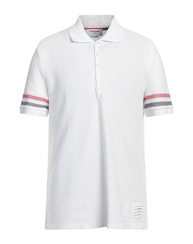 THOM BROWNE Poloshirt Weiß 100% Baumwolle