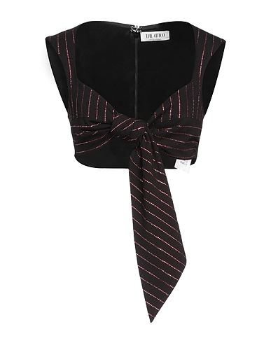 THE ATTICO Top Nero 68% Rayon, 27% Poliammide, 5% Elastan, Alluminio