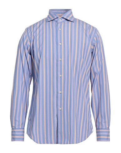 CALIBAN Striped shirt Pastel blue 100% Cotton