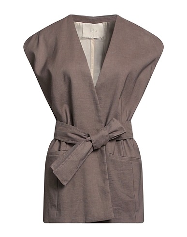TELA Blazer Taupe 56% Linen, 28% Viscose, 15% Cotton, 1% Elastane