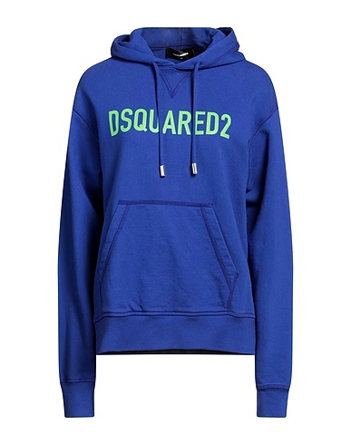 DSQUARED2 Hooded sweatshirt Blue 100% Cotton, Elastane